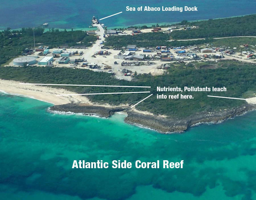 Bakers Bay Aerials show Reef Decline